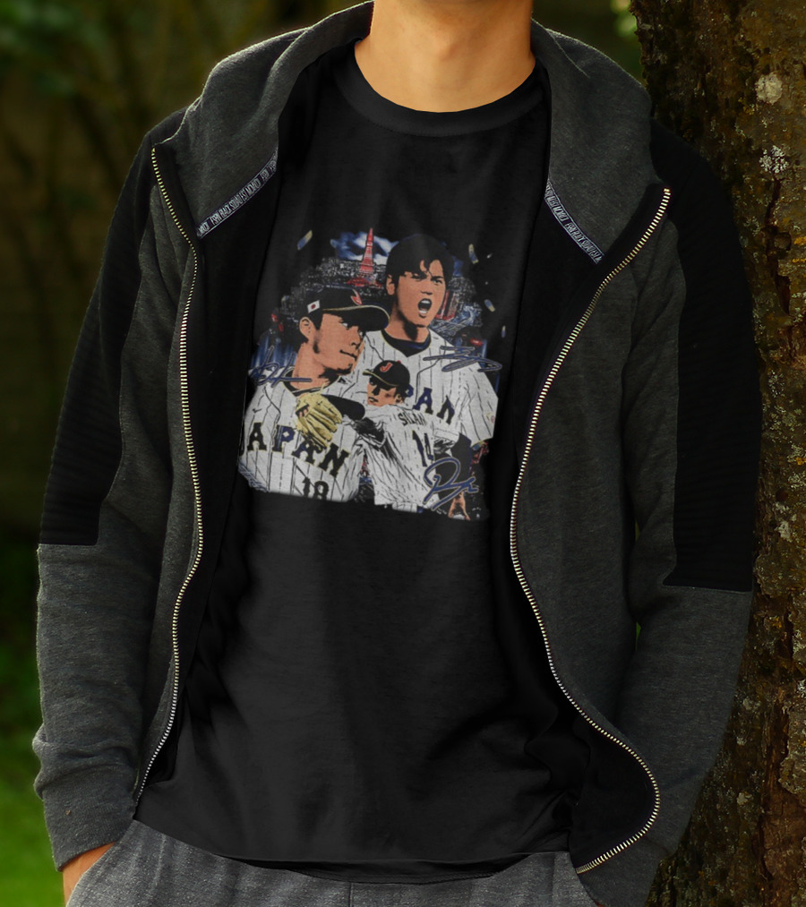 Japan Baseball Shohei Ohtani Tokyo Tower MLB Signatures T-Shirt