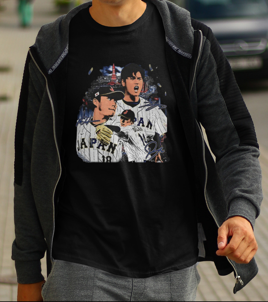 Japan Baseball Shohei Ohtani Tokyo Tower MLB Signatures T-Shirt