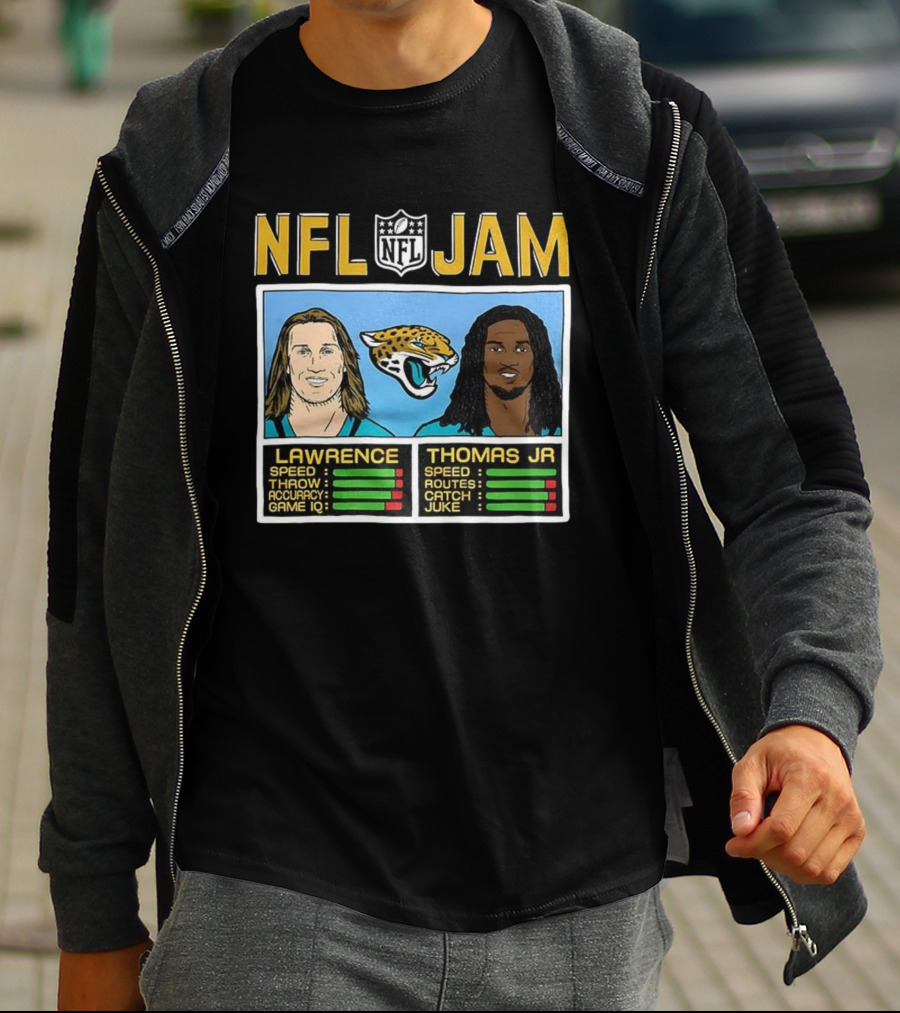 Trevor Lawrence Brian Thomas Jr Jacksonville Jaguars NFL Jam Classic Video Game T-Shirt