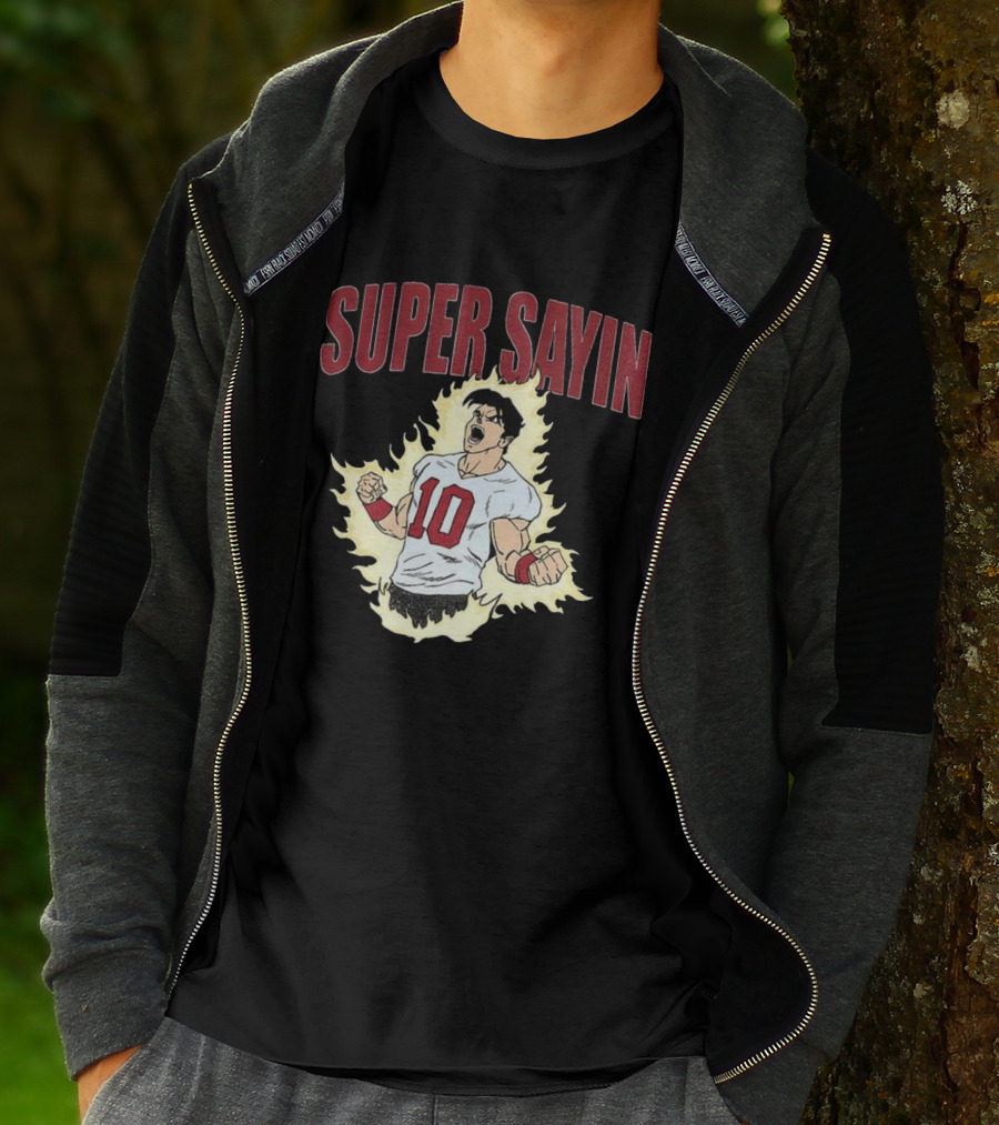 Super Sayin Player Number 10 Cartoon Anime Style T-Shirt