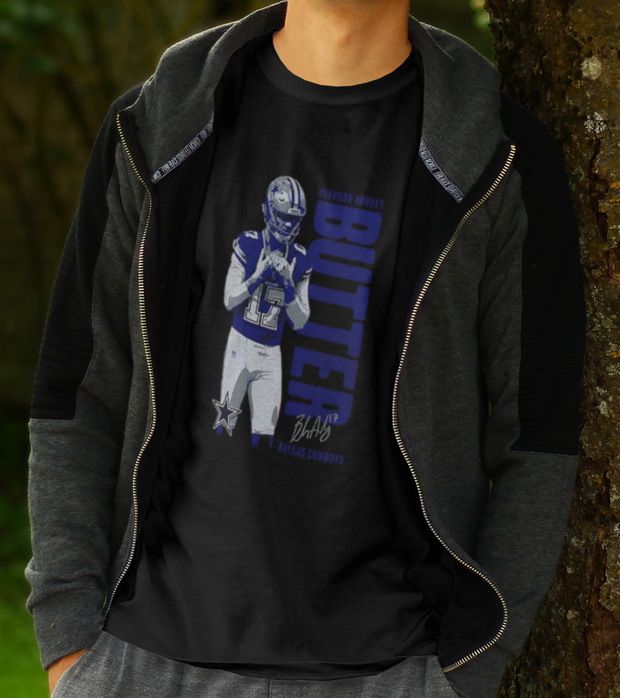 Brandon Aubrey 17 Butter Dallas Cowboys NFL Football Signature 2025 T-Shirt