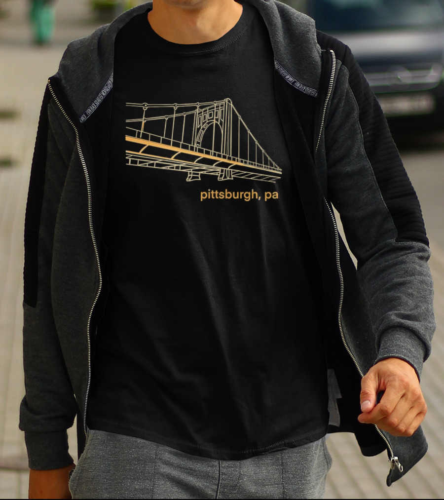Champion Clemente Bridge Pittsburgh Iconic Architecture T-Shirt