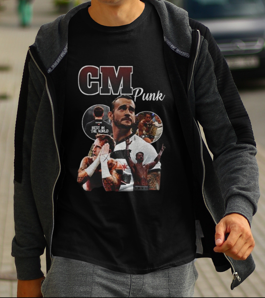 CM Punk Best In The World 90s Vintage Bootleg WWE T-Shirt