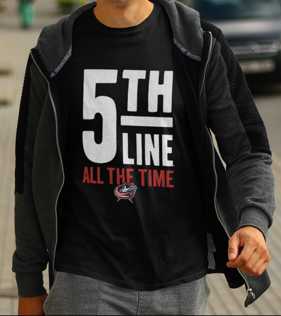 Columbus Blue Jackets 5th Line All The Time Hockey Fan Apparel T-Shirt