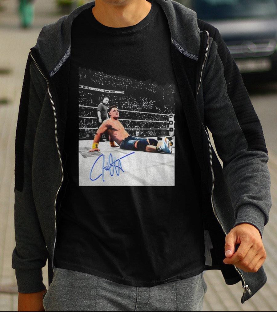 John Cena Autograph Grand-Slam Champion The Last Time Is Now WWE 2025 T-Shirt
