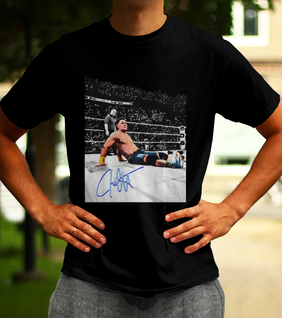John Cena Autograph Grand-Slam Champion The Last Time Is Now WWE 2025 T-Shirt