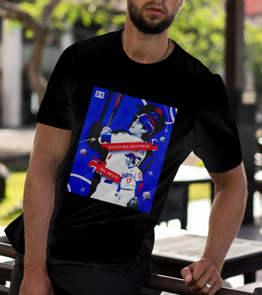 Shohei Ohtani Number 17 NL MVP Dodgers Theme T-Shirt