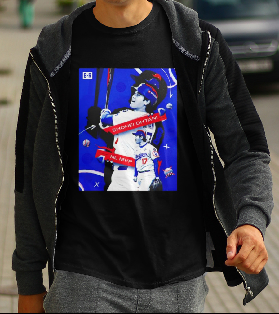 Shohei Ohtani Number 17 NL MVP Dodgers Theme T-Shirt