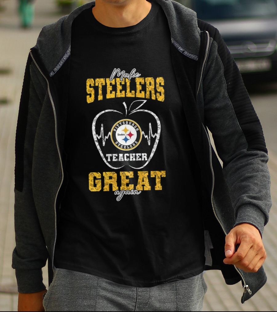 Make Pittsburgh Steelers Teacher Great Again Apple T-Shirt