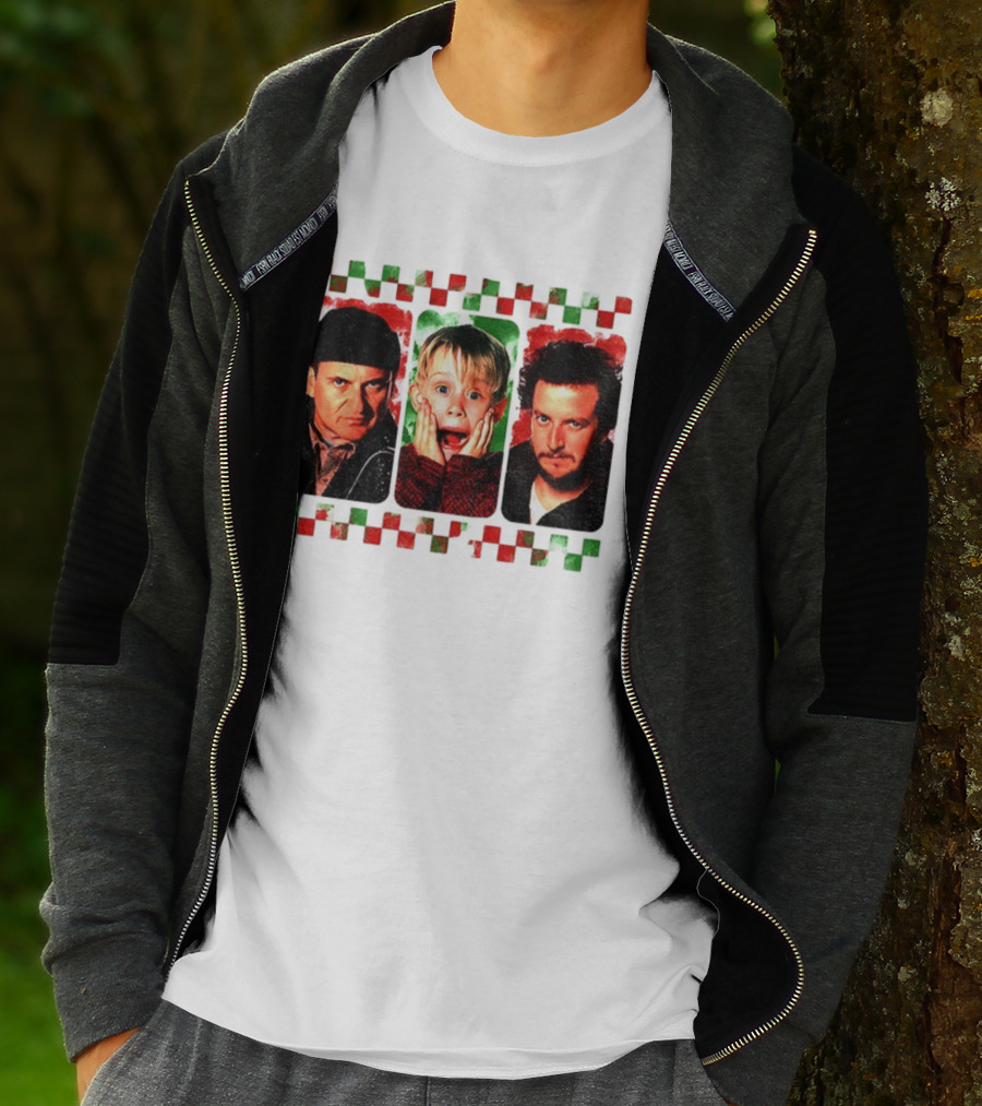 Home Alone Christmas Movie Characters Kevin Marv Harry T-Shirt