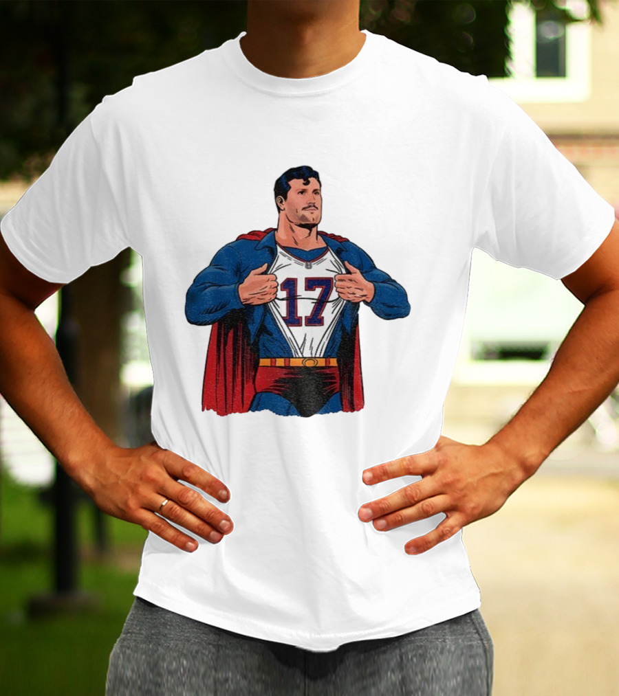 Josh Allen Superhero 17 Buffalo Bills NFL MVP Cartoon T-Shirt