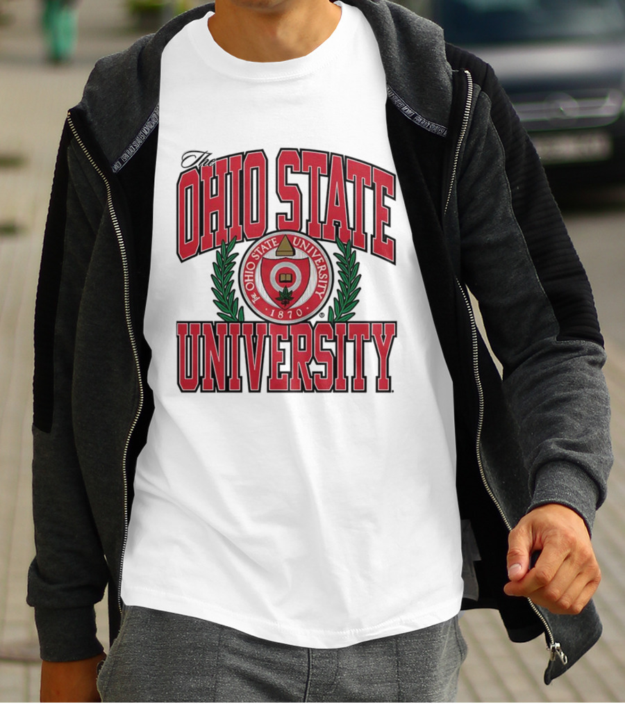 The Ohio State University 1870 Seal With Laurel Leaves T-Shirt