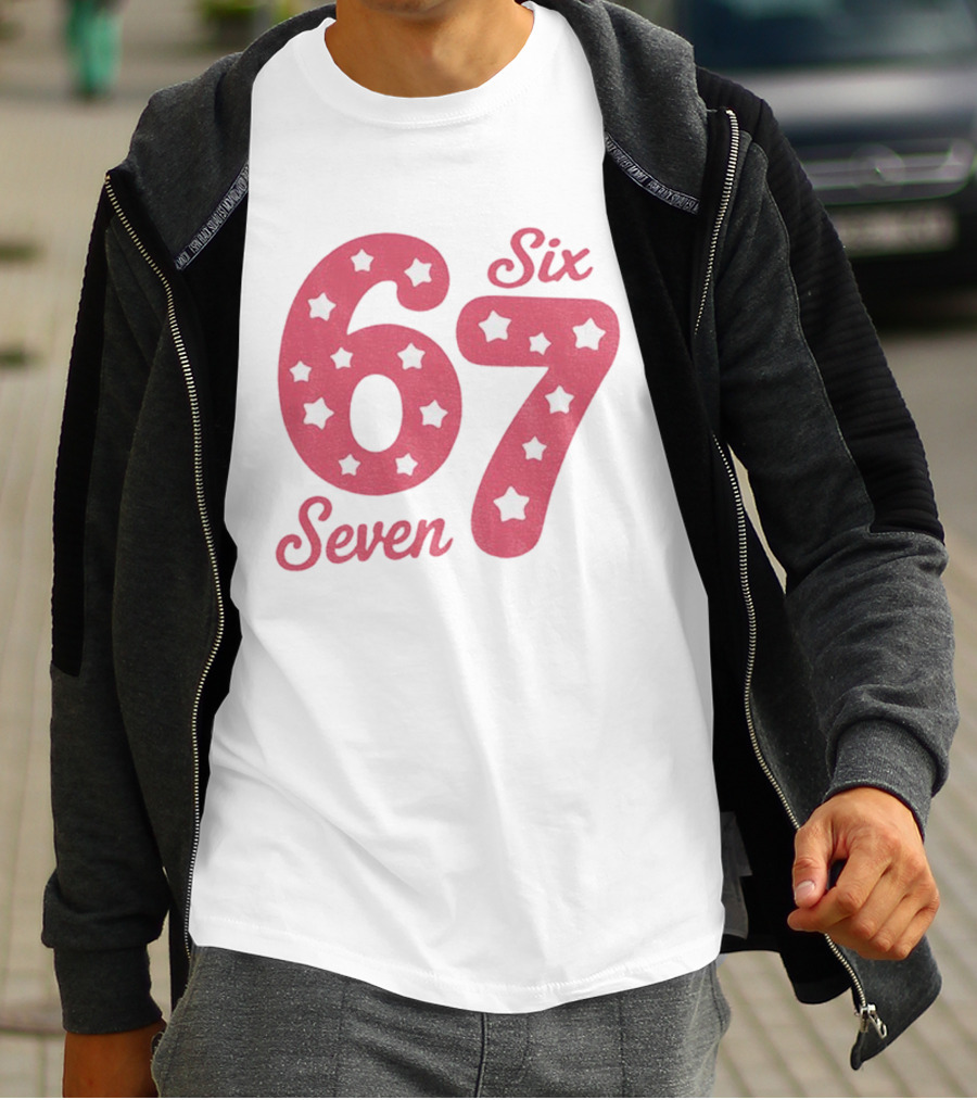 Six Seven 67 Pink Stars T-Shirt
