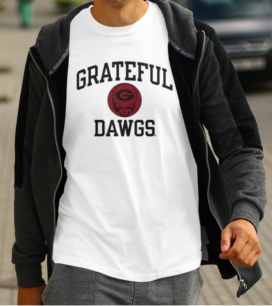 University Of Georgia Grateful Dead Dawgs Skull Logo T-Shirt