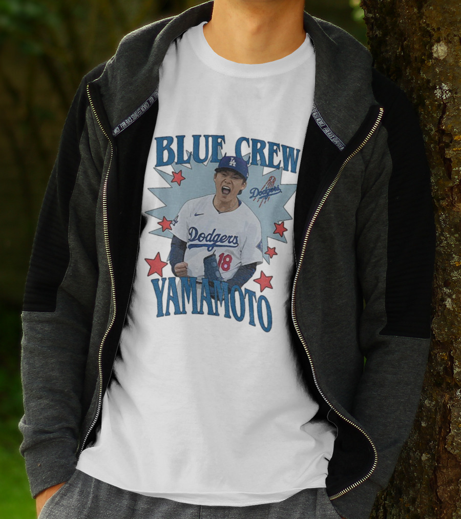 Blue Crew Yamamoto Dodgers Baseball Player Los Angeles 2025 T-Shirt