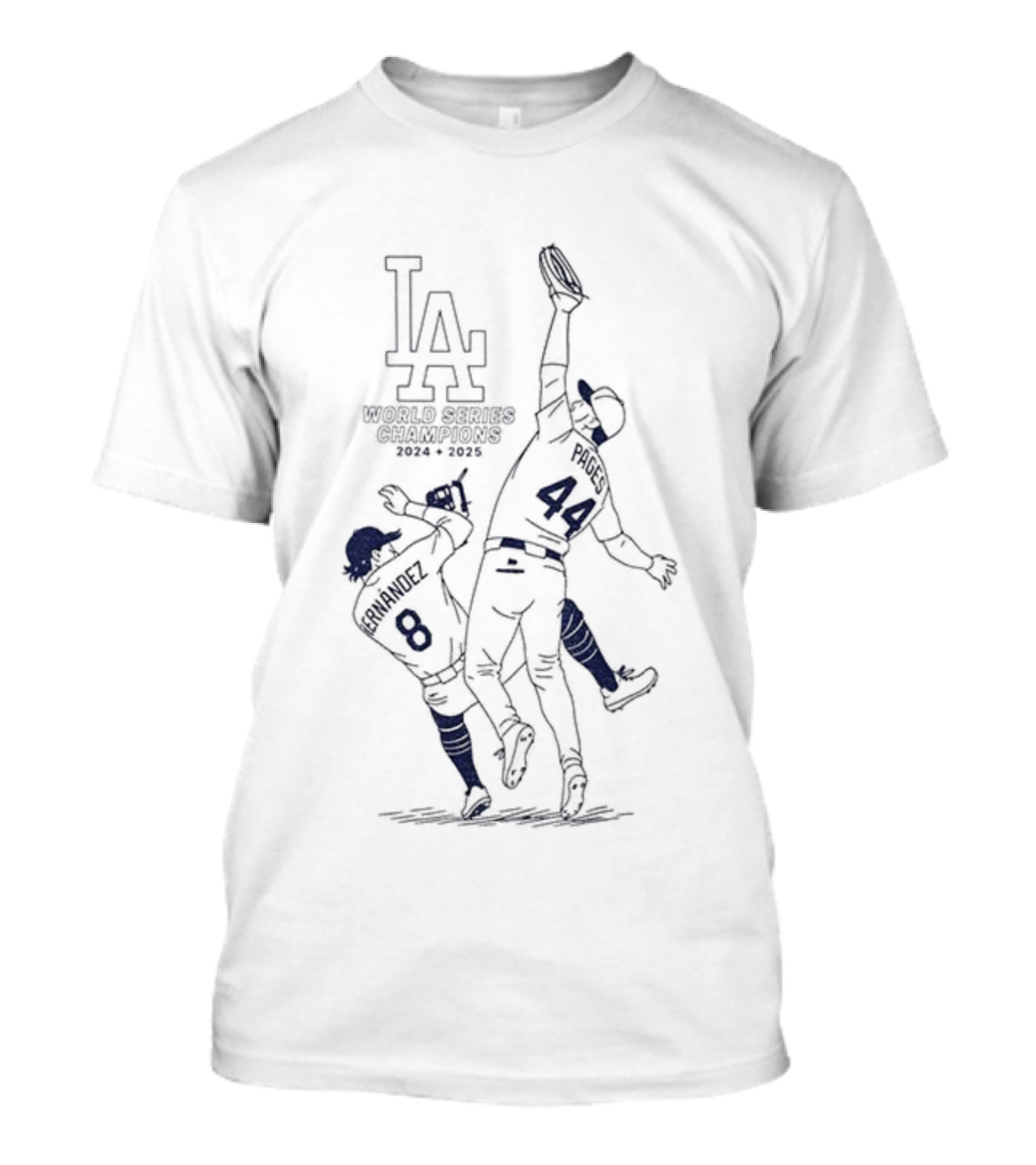 LA Dodgers 2025 World Series Champions Hernandez Amazing Catch T-Shirt