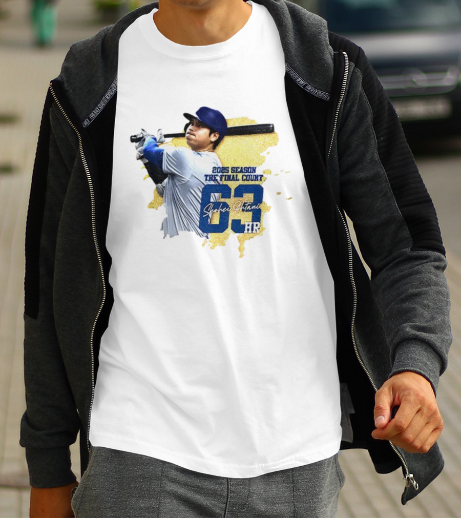 2025 Season The Final Count Shohei Ohtani 63 HR Los Angeles Dodgers MVP T-Shirt