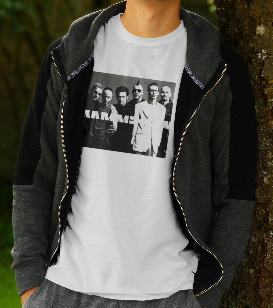 Rammstein Band Mutter Album Black White Group Photo Tee T-Shirt