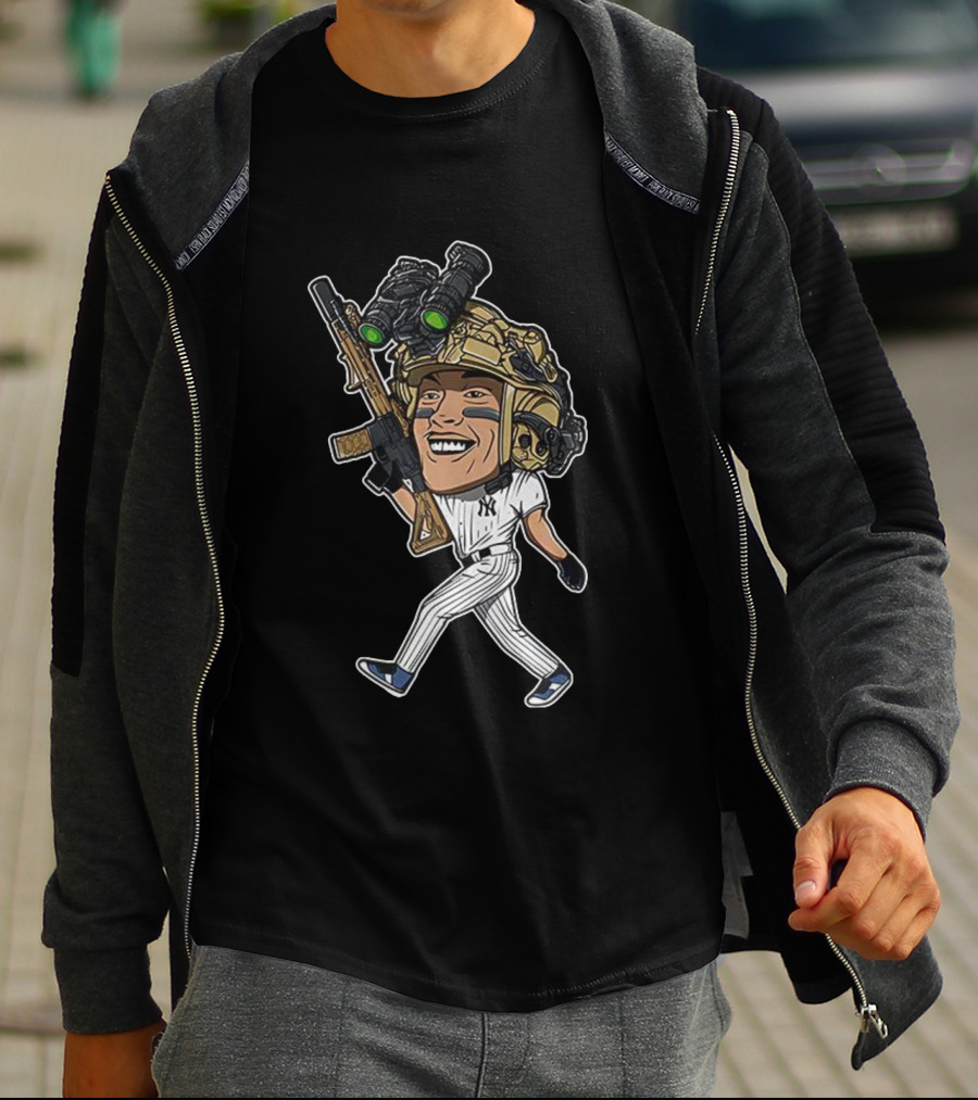 New York Yankees Aaron Judge Baseball Soldier Caricature T-Shirt