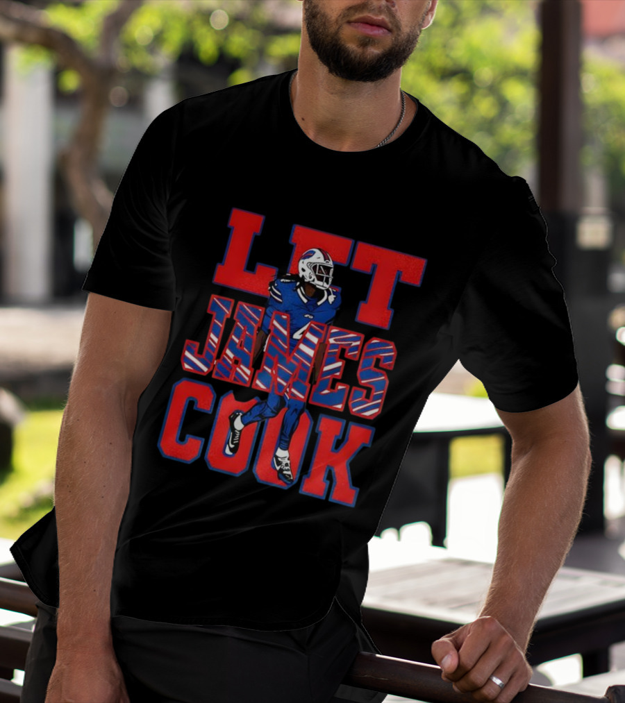 Buffalo Bills Let James Cook Football Player Artwork T-Shirt