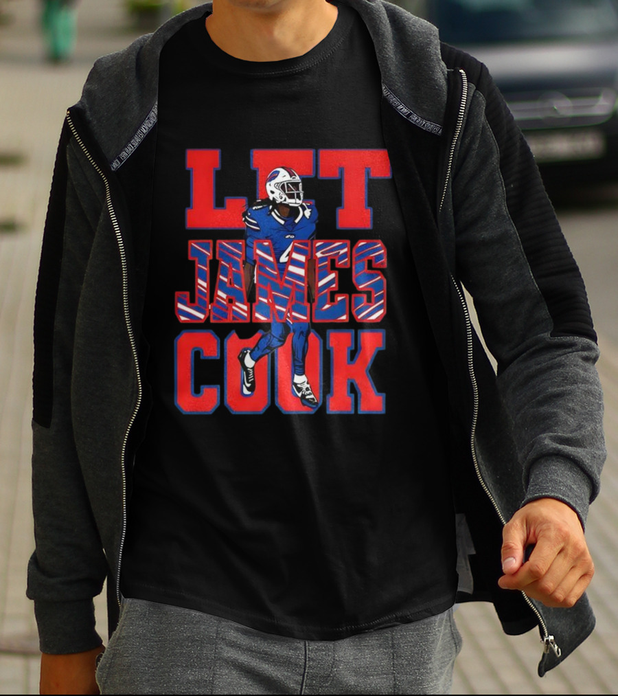 Buffalo Bills Let James Cook Football Player Artwork T-Shirt