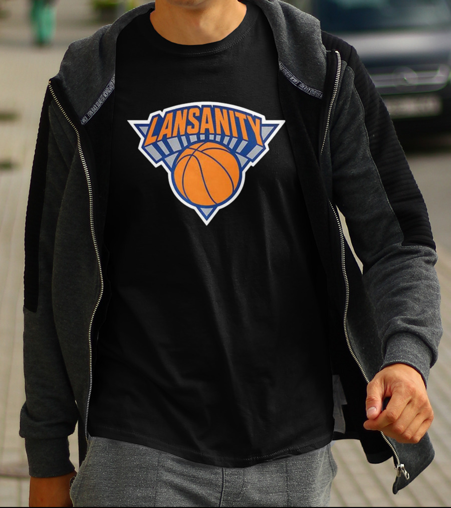 Lansanity New York Basketball Knicks Style Iconic Design T-Shirt