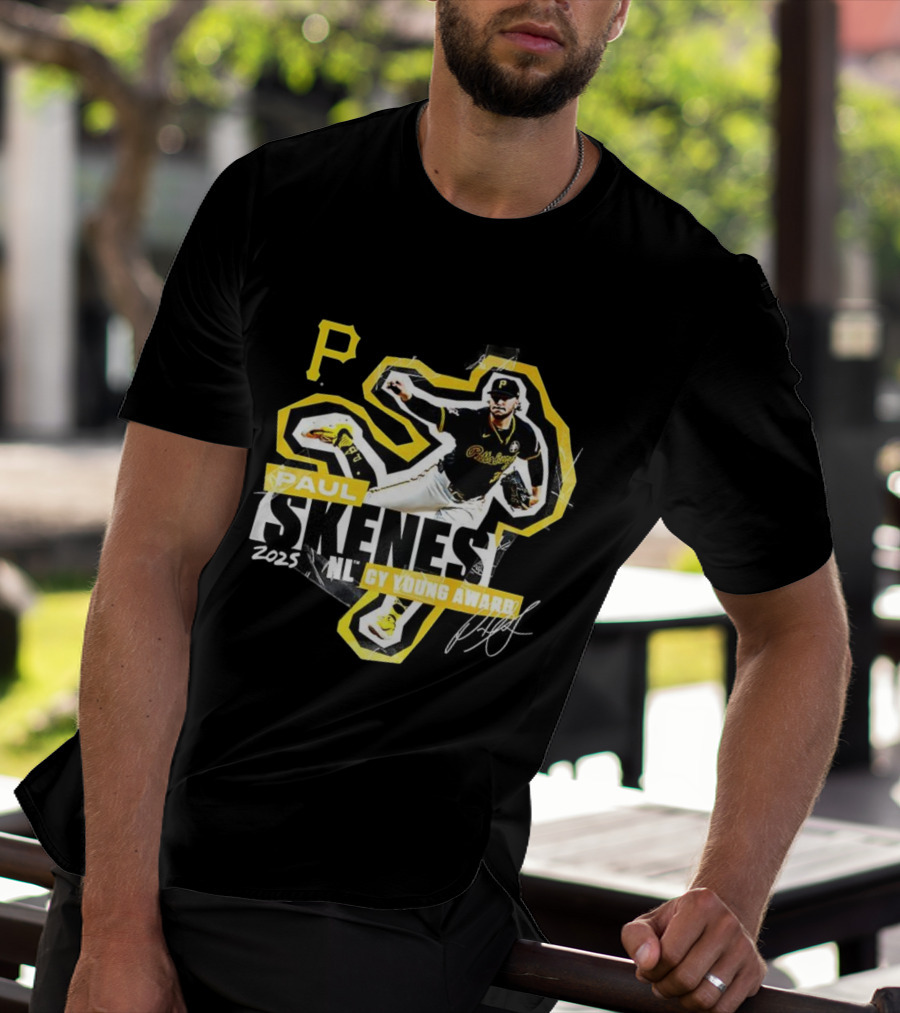 Paul Skenes Pittsburgh Pirates 2025 NL Cy Young Award T-Shirt
