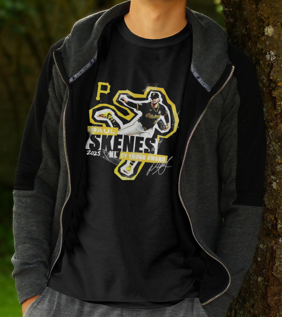 Paul Skenes Pittsburgh Pirates 2025 NL Cy Young Award T-Shirt