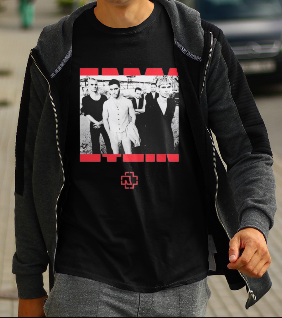 Rammstein Herzeleid XXXIII Band Photo Red Bracket T-Shirt