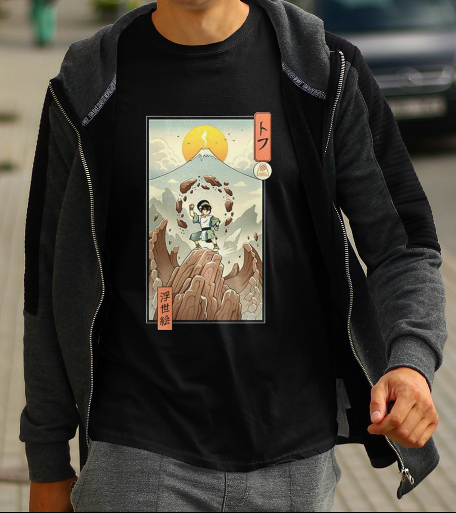 Toph Earth Nomad Ukiyo-e Japanese Style Avatar The Last Airbender T-Shirt