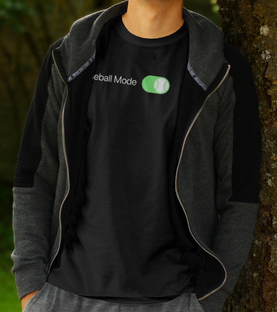Baseball Mode Switch On With Ball Icon T-Shirt