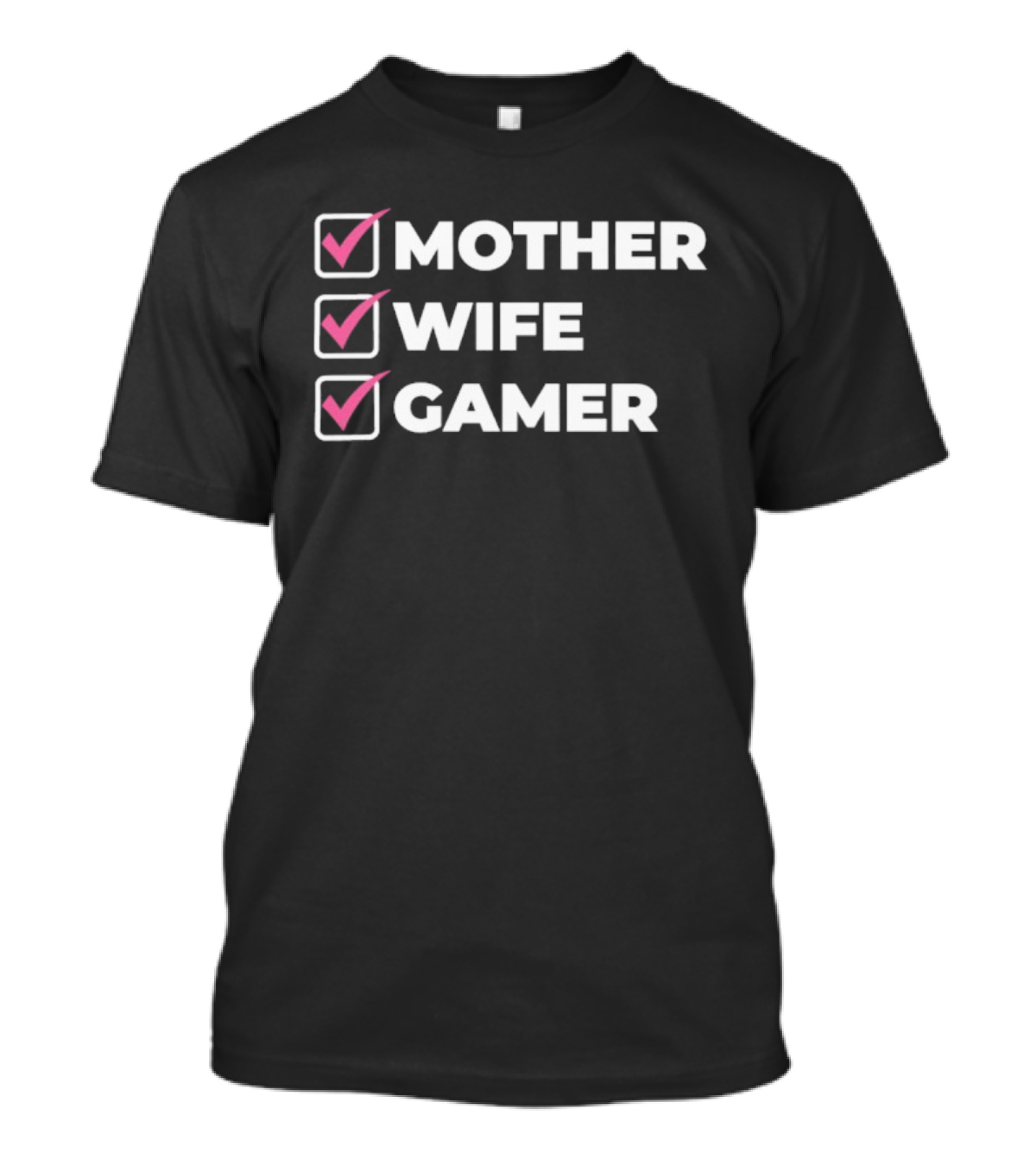 AmandaDGR Mother Wife Gamer Checklist T-Shirt