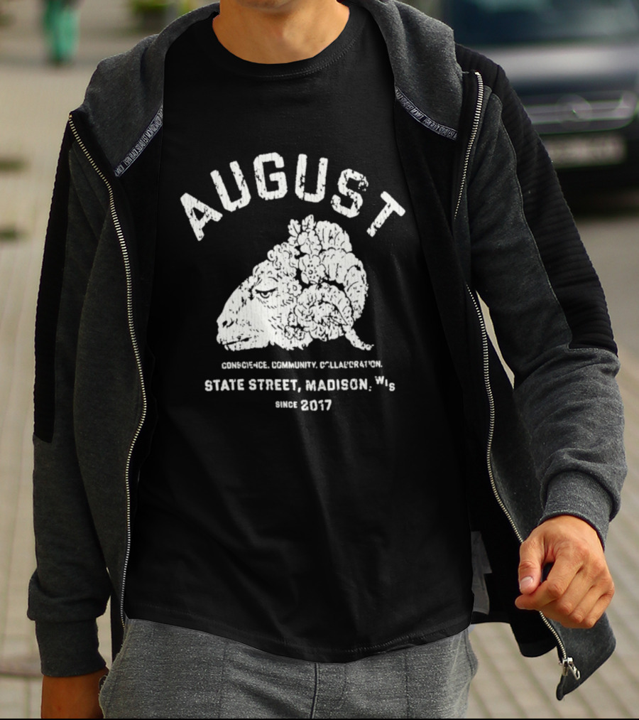 August 8 Year Anniversary Rams Head State Street Madison WI Since 2017 T-Shirt