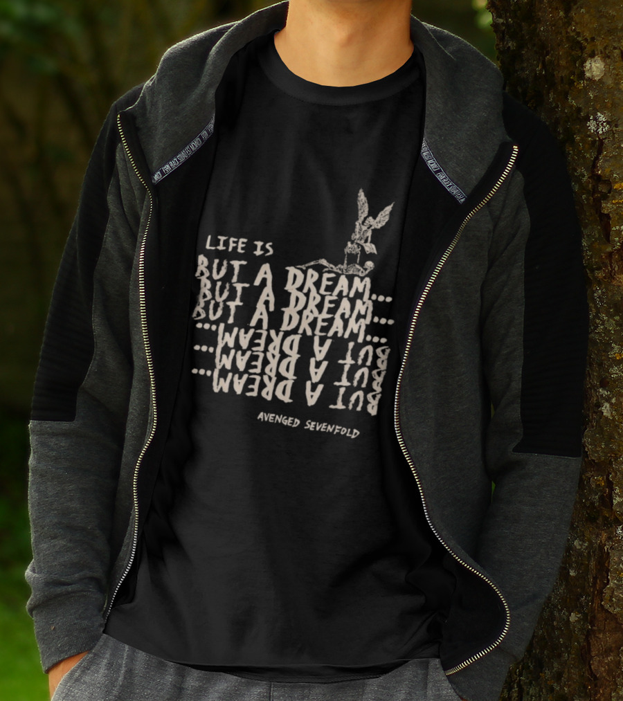 Avenged Sevenfold Life Is But A Dream Skeleton Reflection T-Shirt