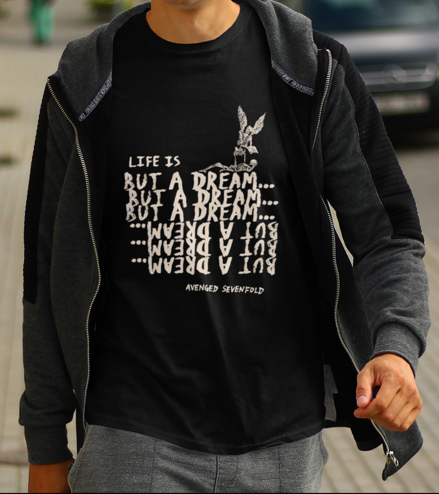 Avenged Sevenfold Life Is But A Dream Skeleton Reflection T-Shirt