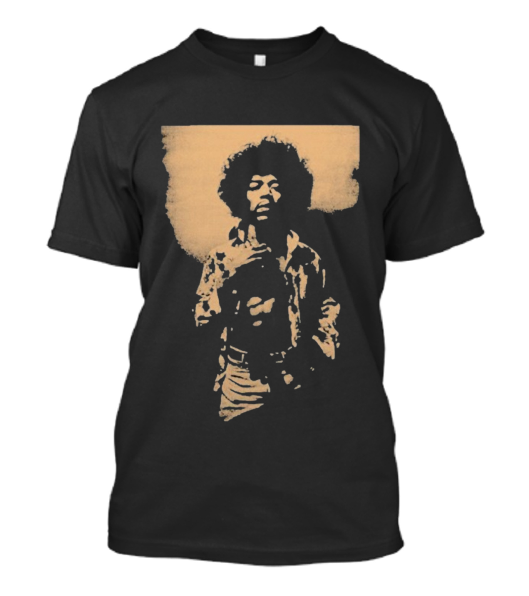 Bob Marley Jimi Hendrix Sepia 70s Vintage Style T-Shirt