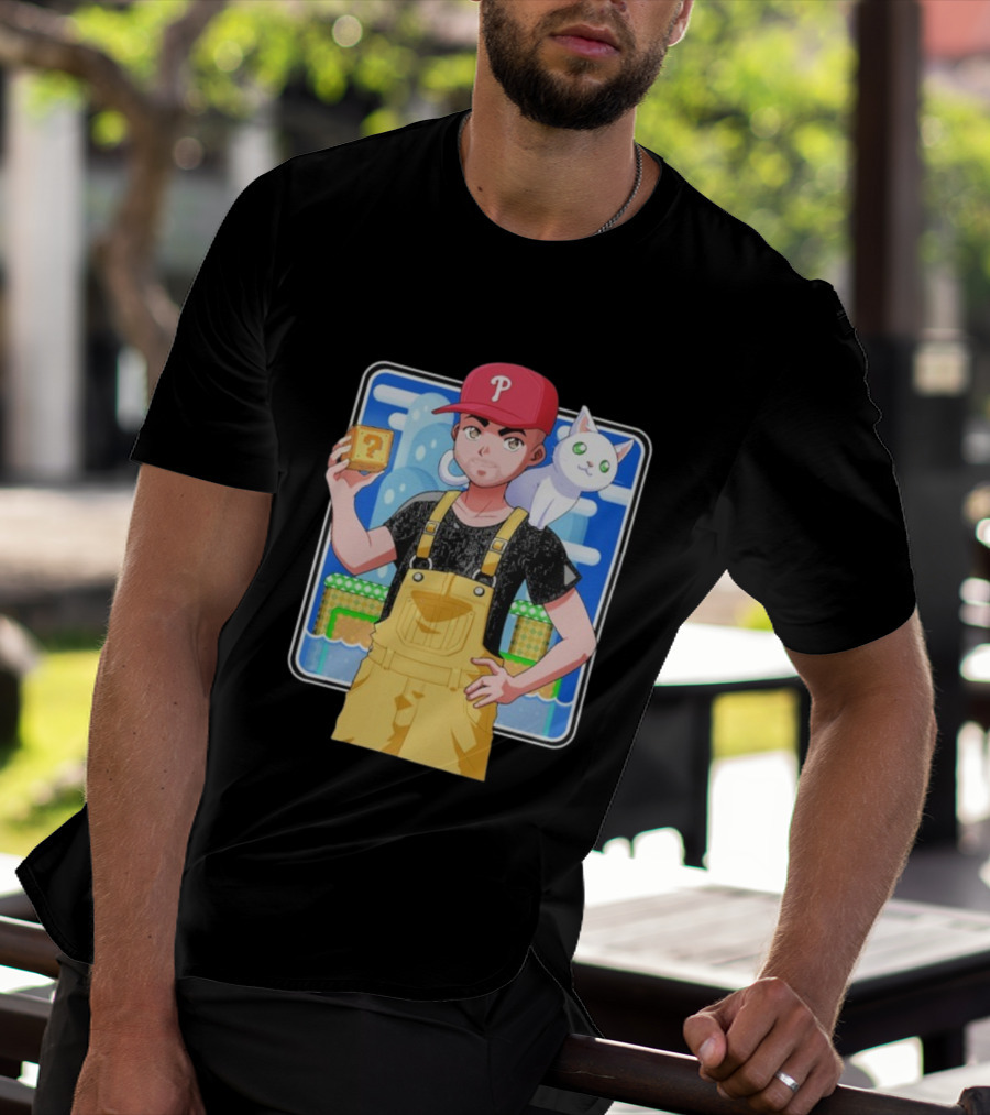 DanG88 Dynamic Duo Philadelphia Phillies Fan Anime Style Mario Influence T-Shirt