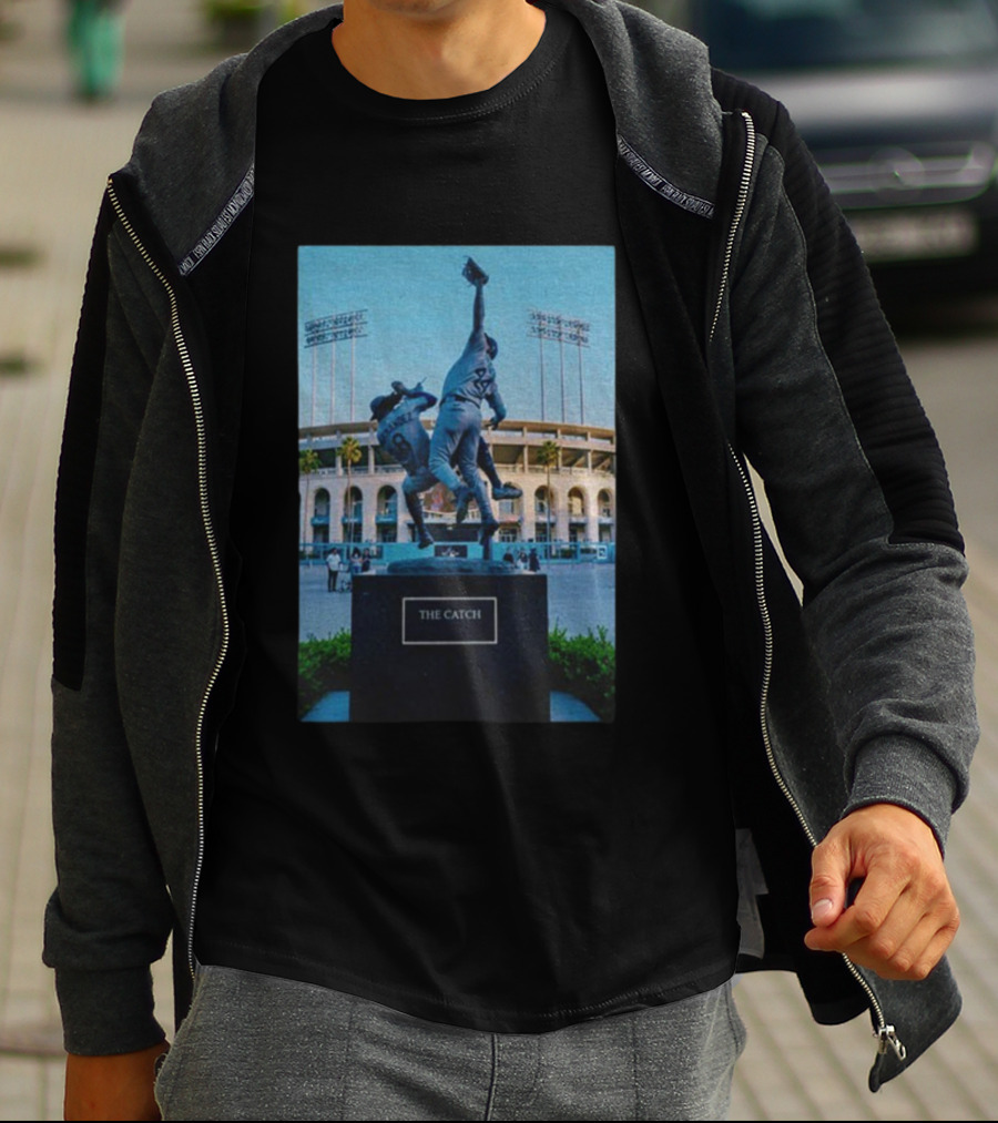 Hernandez Pages The Catch Dodgers World Series Monument T-Shirt