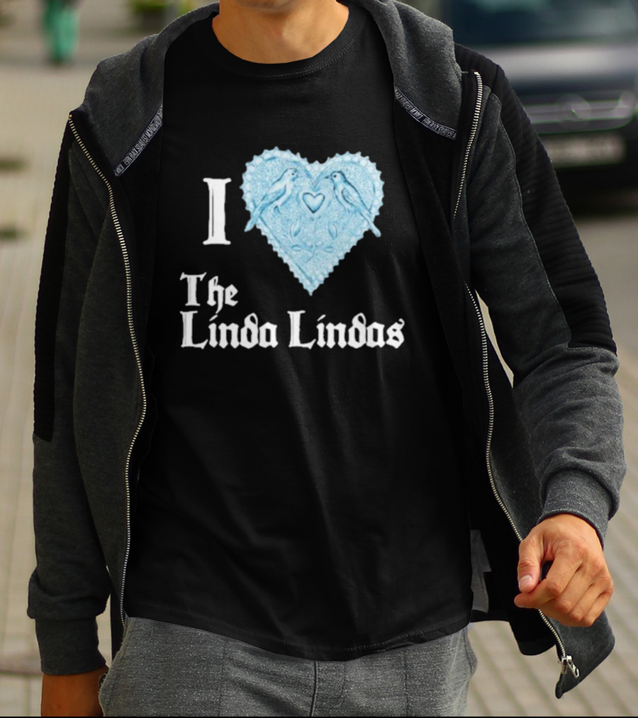 I Love The Linda Lindas Heart With Birds T-Shirt
