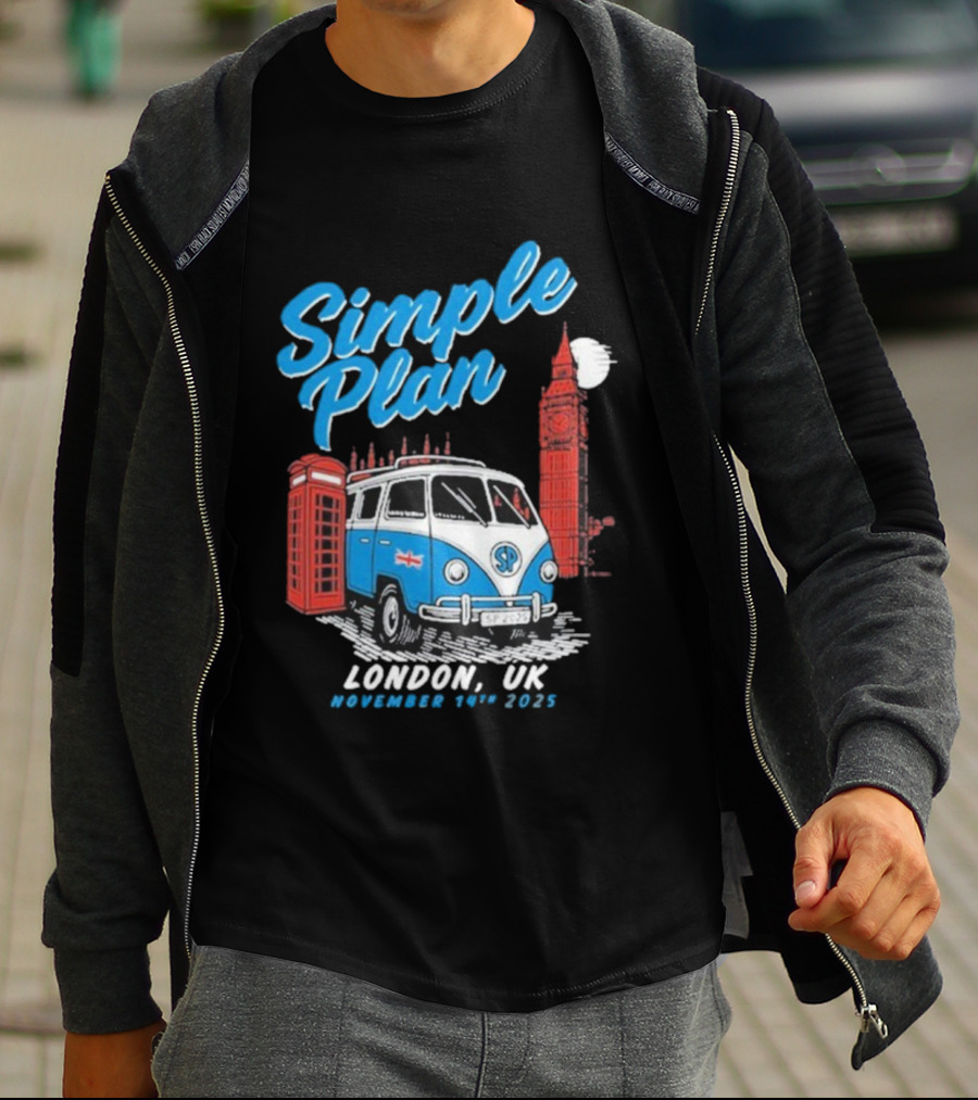 Simple Plan London UK November 14th 2025 Van Big Ben T-Shirt