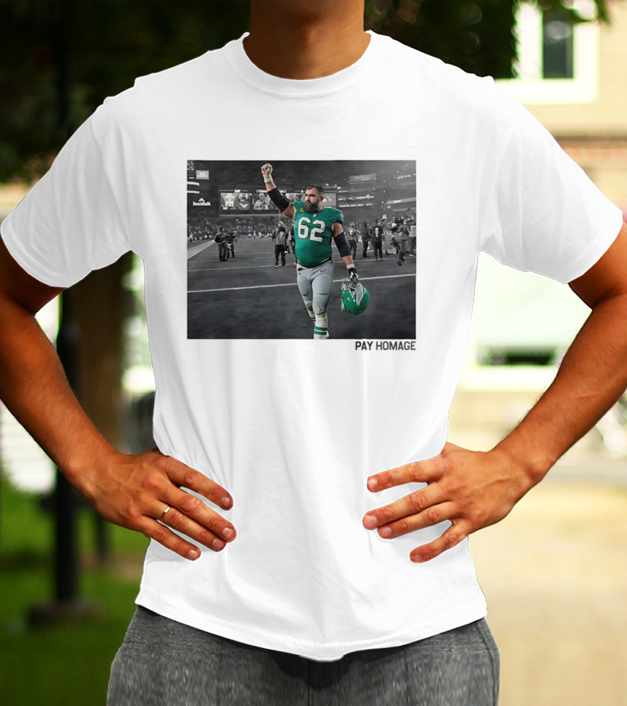Jason Kelce Philadelphia Eagles NFL Number 62 Giants Stadium Victory T-Shirt