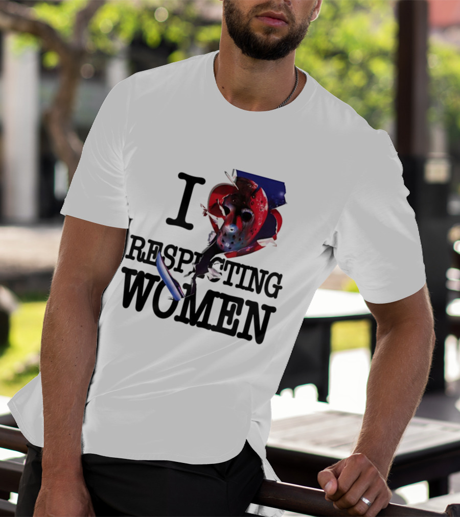 Jason Voorhees I Love Respecting Women Mask Knife T-Shirt
