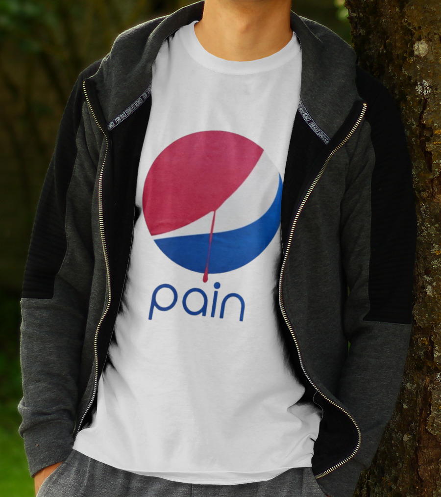 Pain Pepsi Dripping Circle Parody T-Shirt
