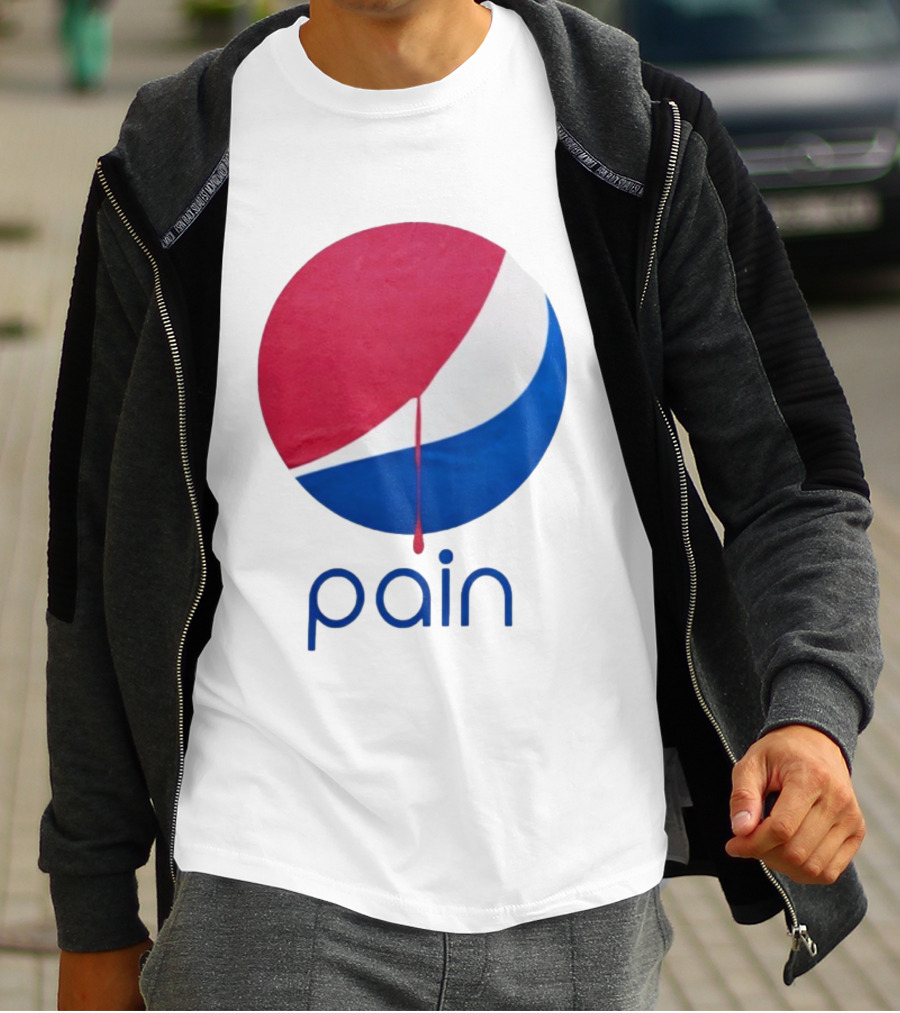 Pain Pepsi Dripping Circle Parody T-Shirt