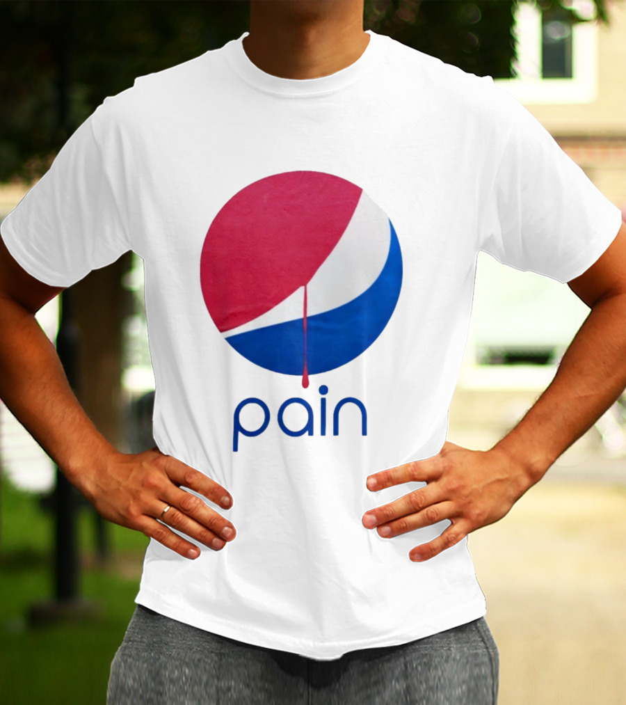 Pain Pepsi Dripping Circle Parody T-Shirt
