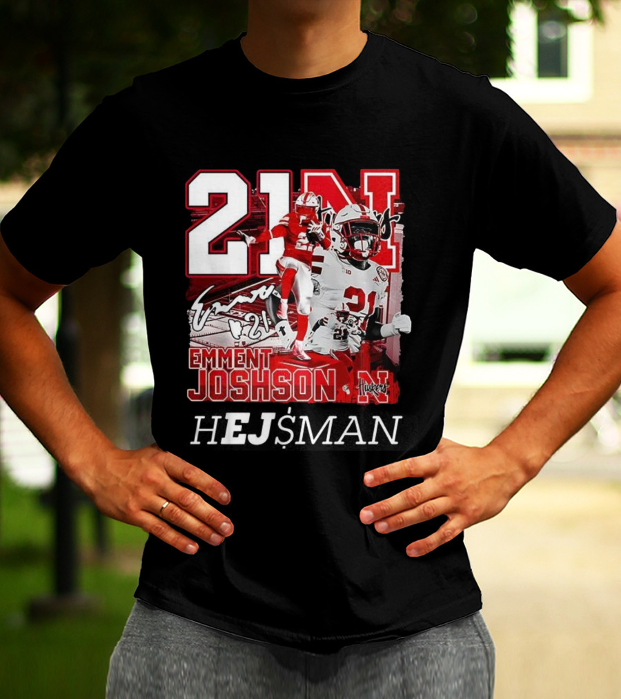 Emmett Johnson Nebraska Cornhuskers 21 Football Huskers Signature 21N T-Shirt