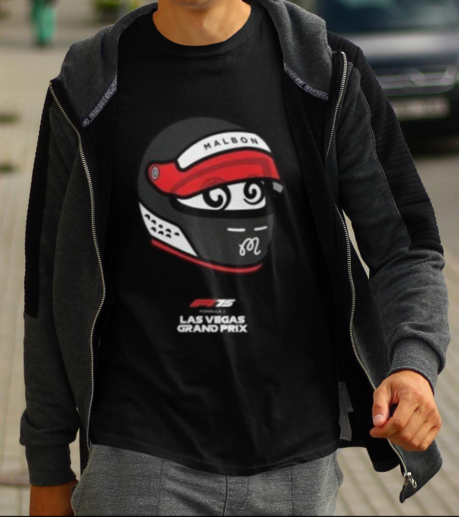 Malbon Golf F1 Las Vegas Grand Prix Bermuda Buckets Racing Helmet T-Shirt