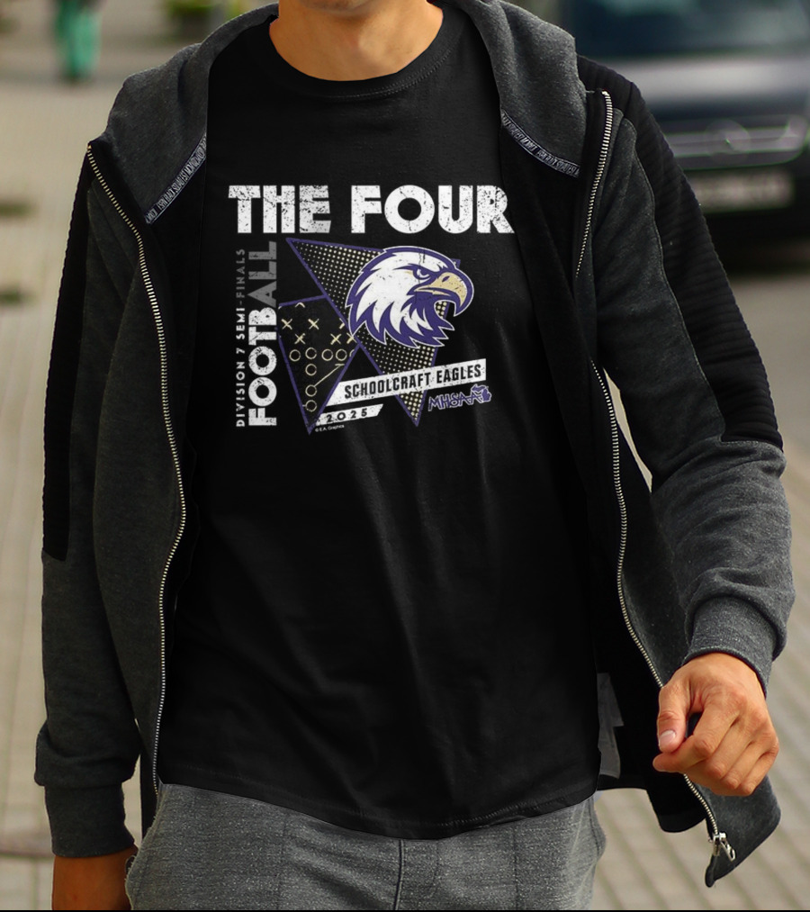 Schoolcraft Eagles MHSAA 2025 Football Division 7 The Four T-Shirt