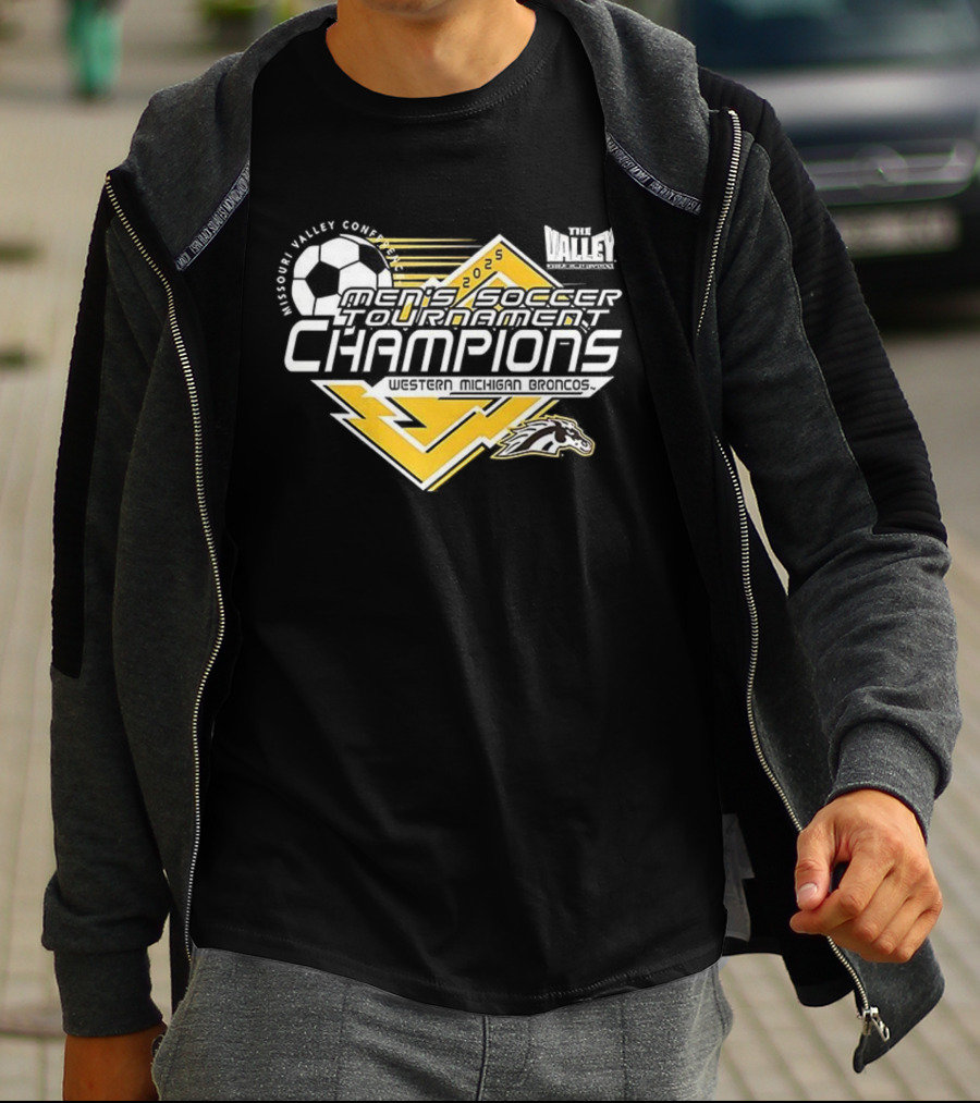 Missouri Valley Conference Soccer Champions Western Michigan Broncos 2025 T-Shirt