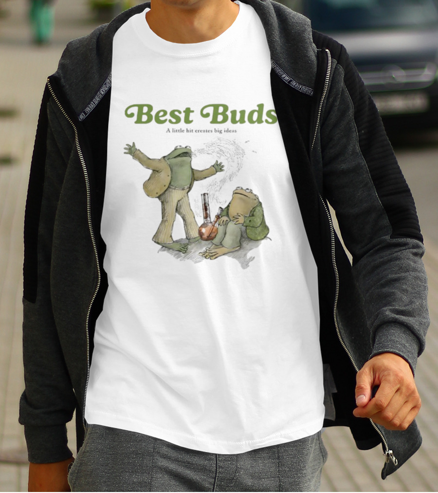 Best Buds A Little Bit Creates Big Ideas Frog Characters With Bong T-Shirt